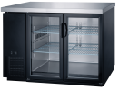 Commercial 60" Double Glass Hinged Door Back Bar Cooler Refrigerator
